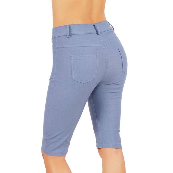 Jean Look Cotton Blend Jeggings Tights Slimming - Picture 2 of 3